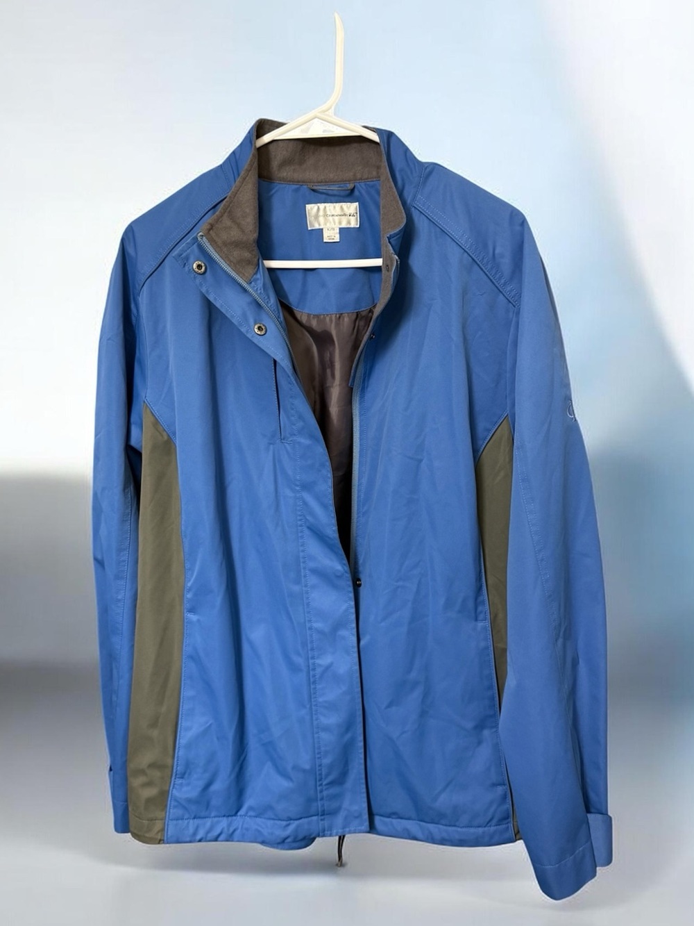 Cutter & Buck WeatherTec Jacket Women’s Size XL Blue & Gray Full Zip Rain/Wind